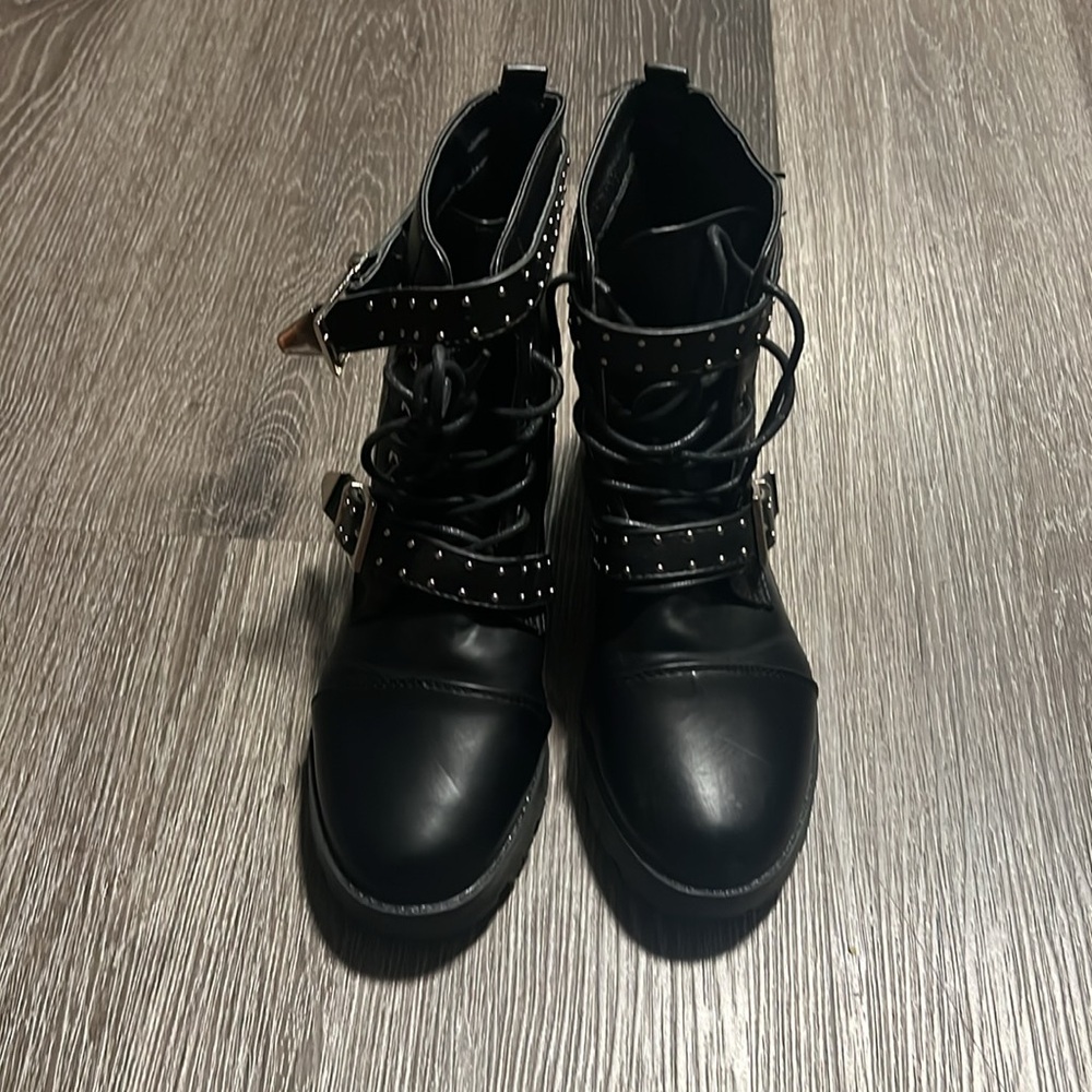 SOLD. Studded combat boots